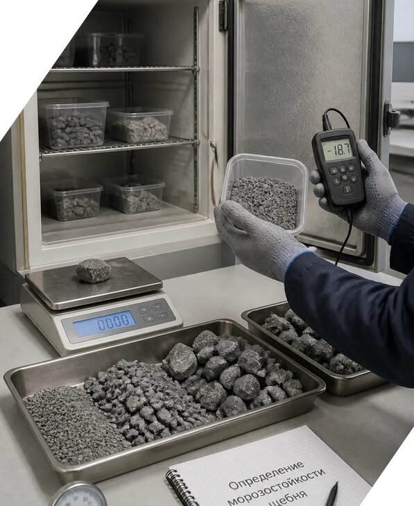 Определение морозостойкости щебня в Гатчине от 3597 р. | ЭкспертизаРоссия